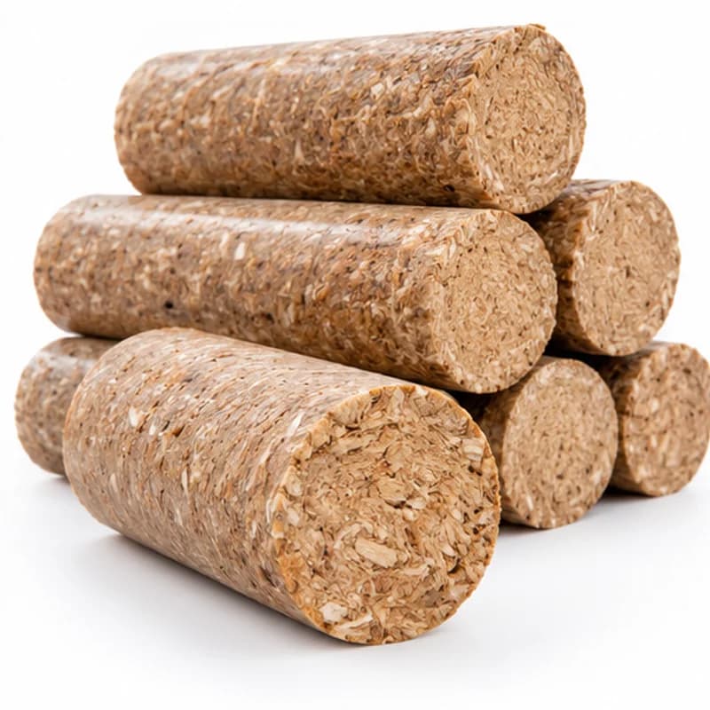 Bûches de bois compressé